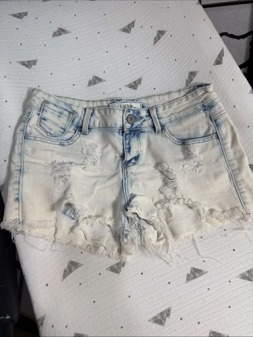 I&M Denim Light Blue Distressed Women's Denim Shorts
